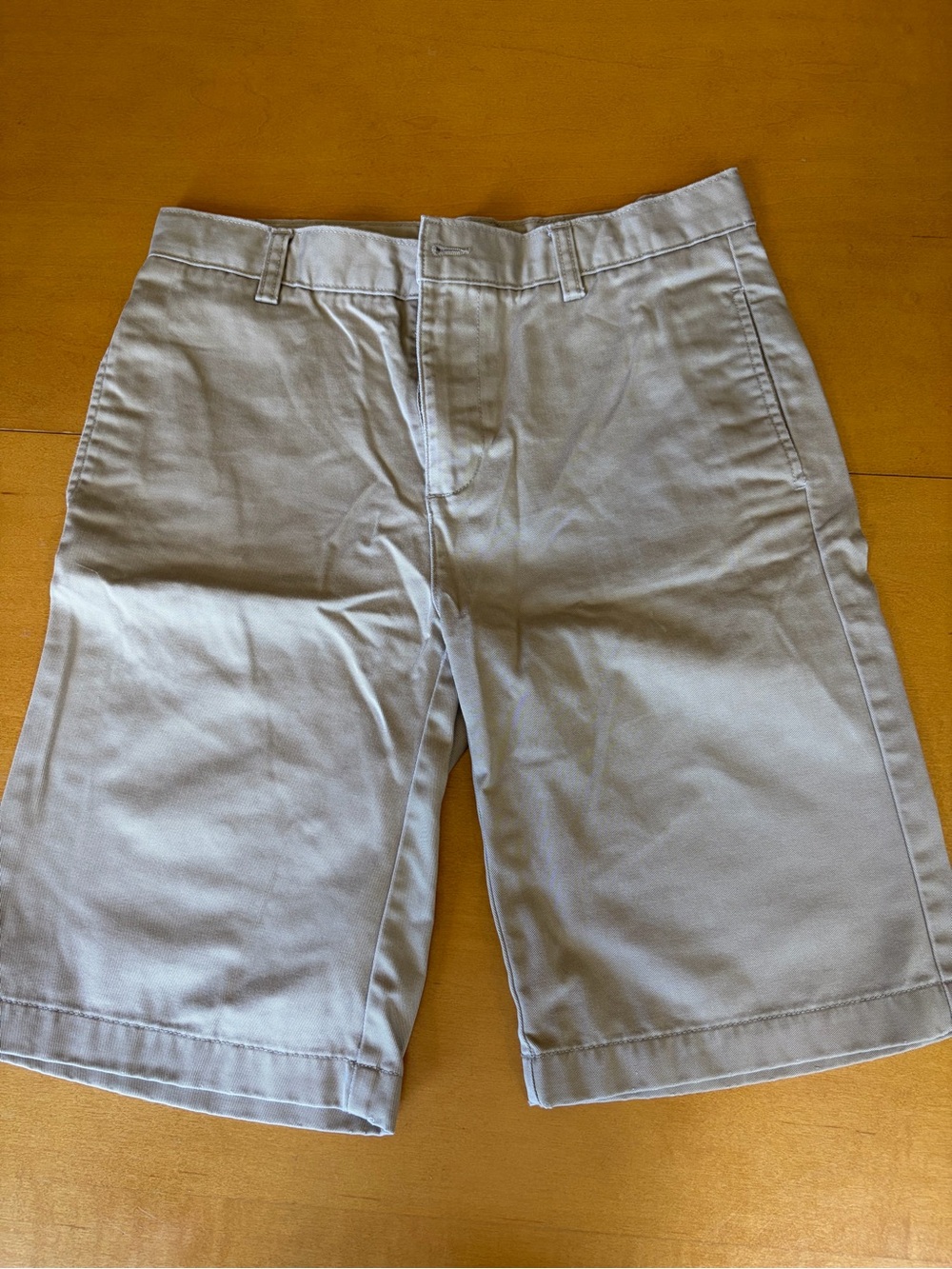 Youth land’s end Classic Cotton Chino Shorts - tan